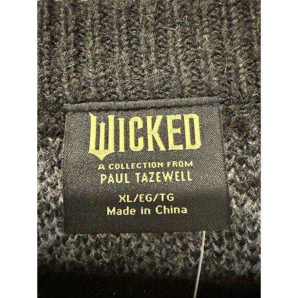 Wicked Graphic Cardigan Paul Tazewell By Target Black/Gray Zebra Strip XL - Picture 6 of 6